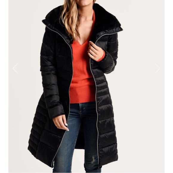 Save The Duck IRIS STAND UP COLLAR COAT WITH FAUX FUR LINING - Picture 4 of 11